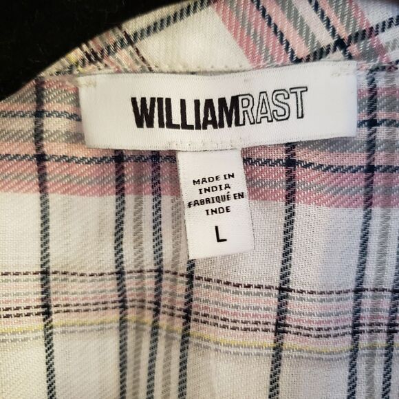William Rast Short Rolled Sleeve Button Front Top - Picture 6 of 9
